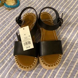 Brand new black platform sandals